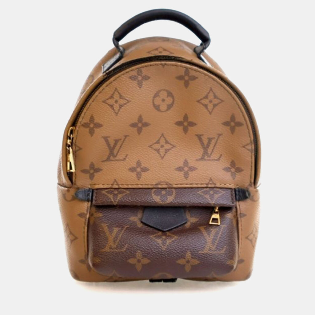 Louis Vuitton Palm Springs Mini Brown, Tan Monogram Coated Canvas Mini Backpack Louis Vuitton Palm Springs Mini Brown, Tan Monogram Coated Canvas Mini Backpack