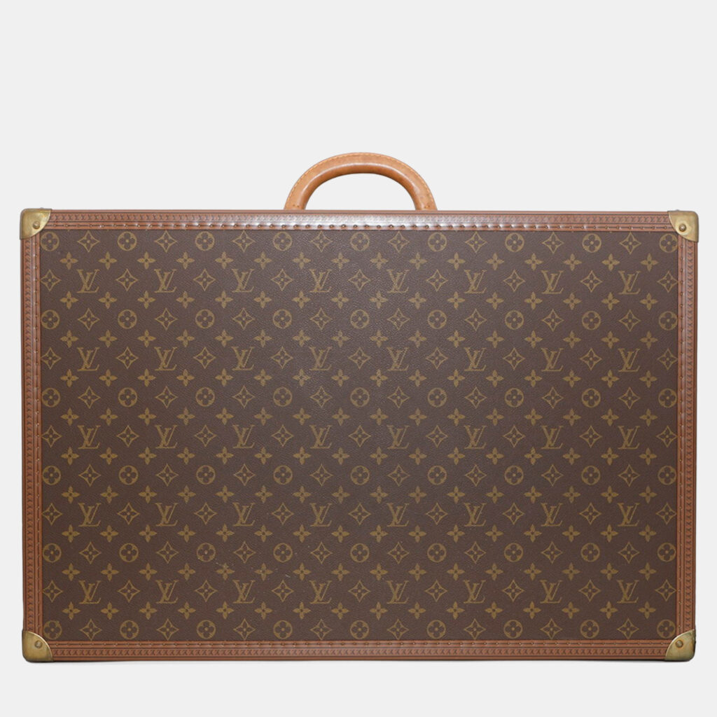 Louis Vuitton Monogram Visten Trunk 70 Brown Monogram Canvas Travel Bag Louis Vuitton Monogram Visten Trunk 70 Brown Monogram Canvas Travel Bag