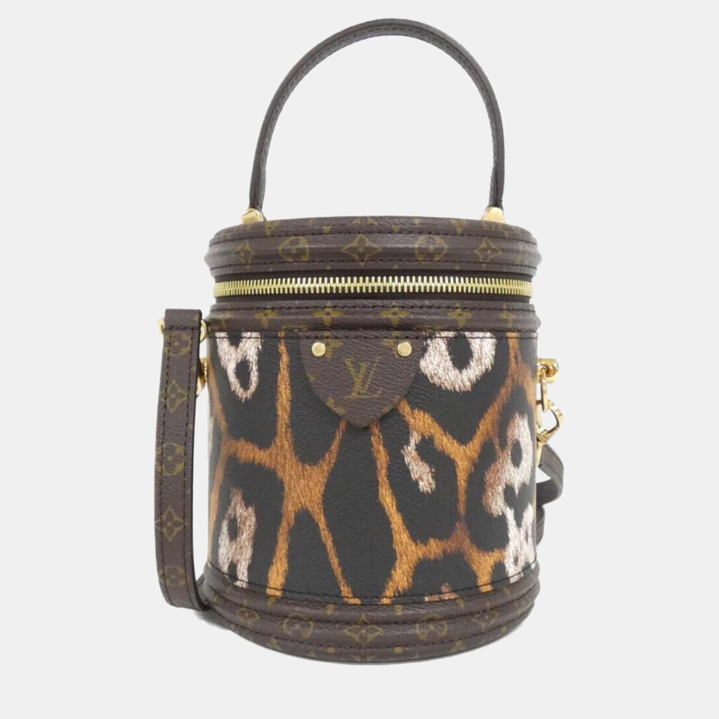 Louis Vuitton Cannes Monogram Animal Brown Monogram Canvas Top Handle Bag