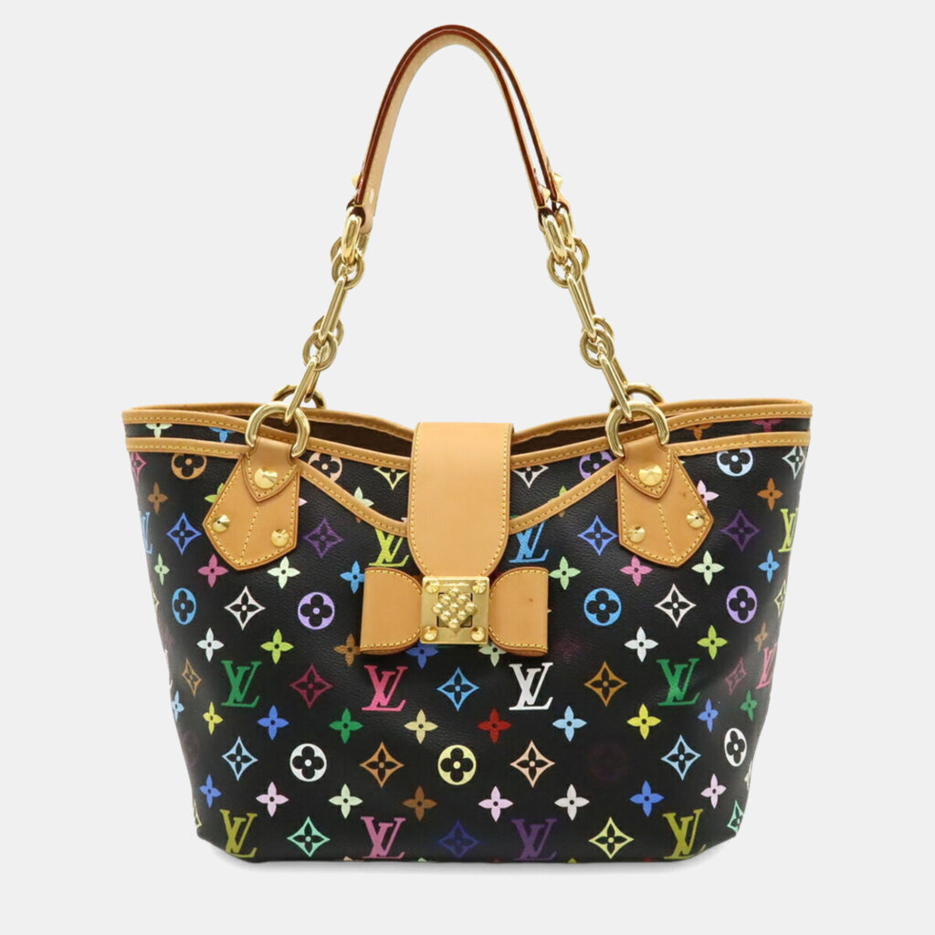 Louis Vuitton Annie GM Black Monogram Multicolore Canvas Tote Bag Louis Vuitton Annie GM Black Monogram Multicolore Canvas Tote Bag