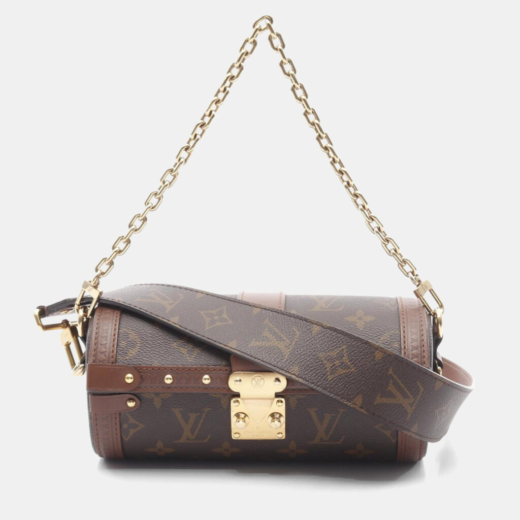 Louis Vuitton Papillon Trunk Monogram Brown Coated Canvas and Leather Shoulder Bag Louis Vuitton Papillon Trunk Monogram Brown Coated Canvas and Leather Shoulder Bag