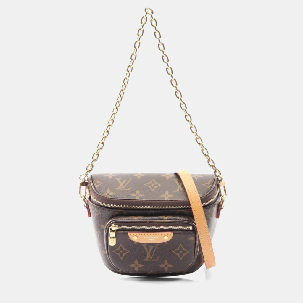 Louis Vuitton Monogram Mini Brown Coated Canvas and Leather Bum Bag Louis Vuitton Monogram Mini Brown Coated Canvas and Leather Bum Bag