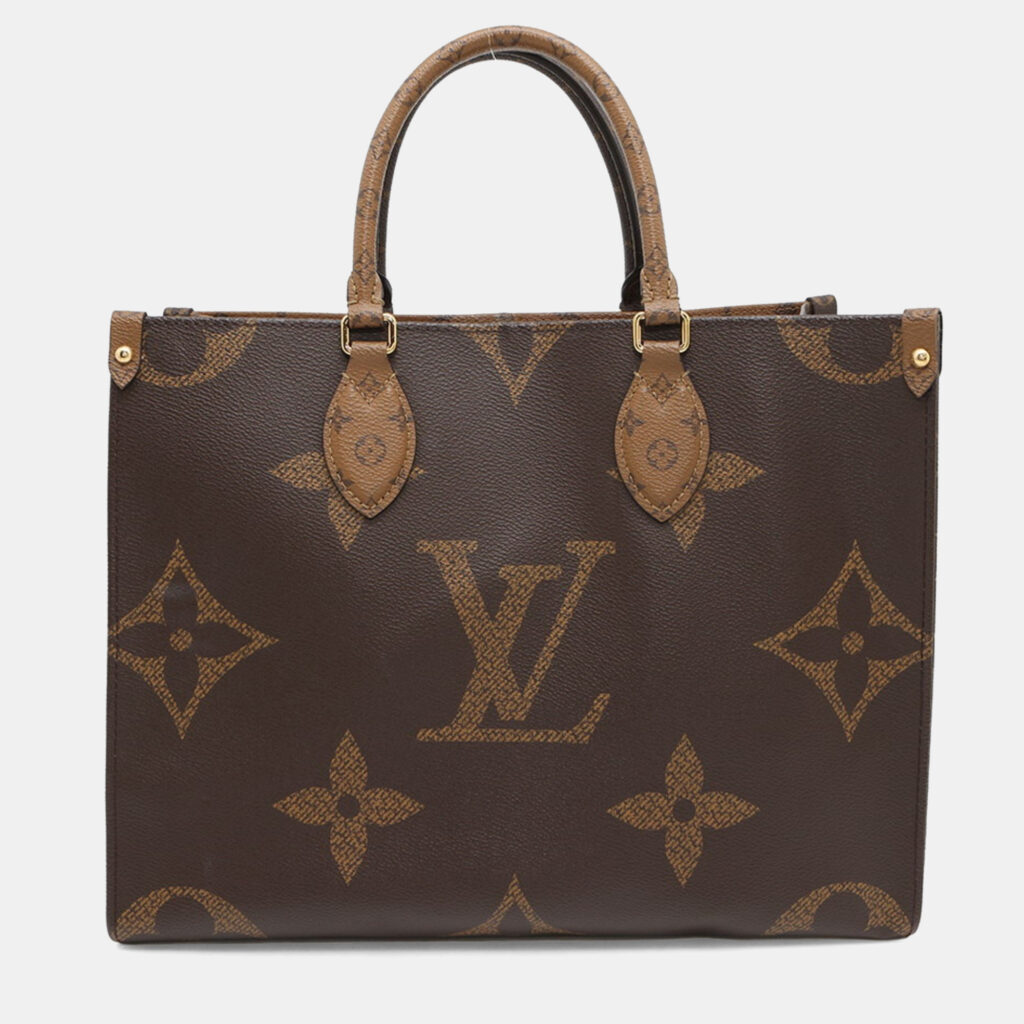 Louis Vuitton OnTheGo MM Brown, Beige Giant Monogram Reverse Canvas Tote Bag Louis Vuitton OnTheGo MM Brown, Beige Giant Monogram Reverse Canvas Tote Bag