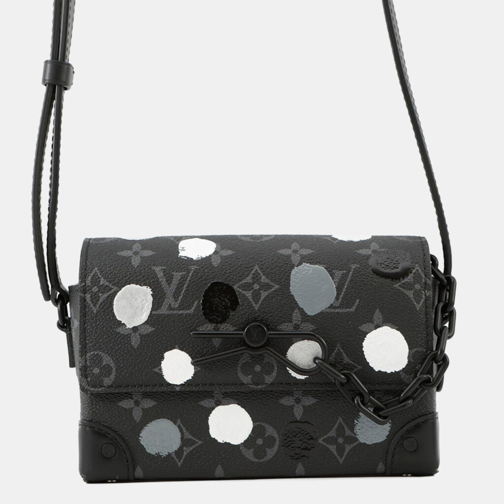 Louis Vuitton LV x YK Monogram Eclipse Steamer Wearable Wallet Black Canvas Shoulder Bag Louis Vuitton LV x YK Monogram Eclipse Steamer Wearable Wallet Black Canvas Shoulder Bag