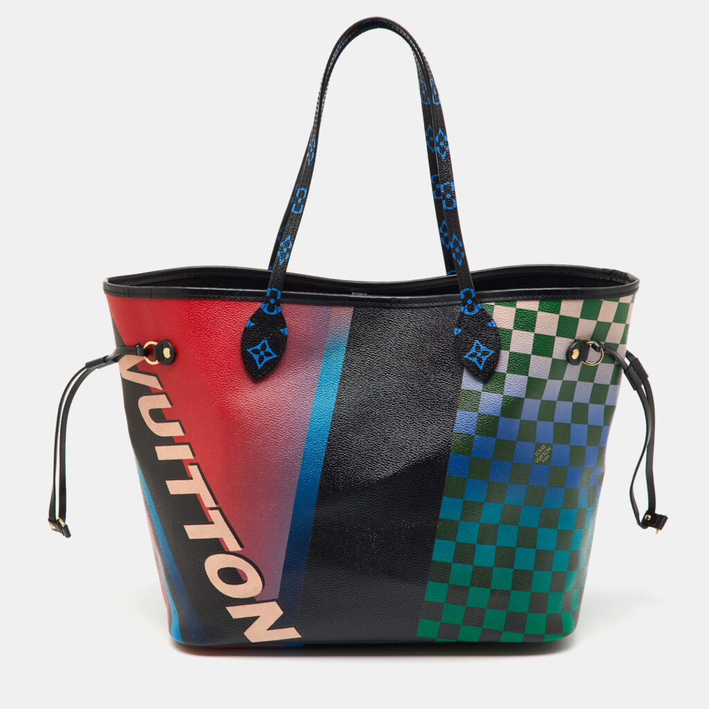Louis Vuitton Limited Edition Damier Canvas Race Neverfull MM Bag Louis Vuitton Limited Edition Damier Canvas Race Neverfull MM Bag