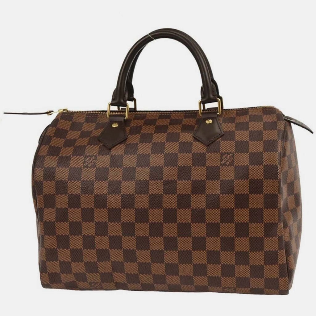 Louis Vuitton Damier Speedy 30 Canvas Top Handle Bag Louis Vuitton Damier Speedy 30 Canvas Top Handle Bag