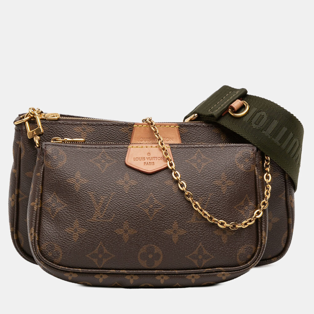 Louis Vuitton Multi Pochette Accessoires Brown Monogram Canvas Crossbody Bag