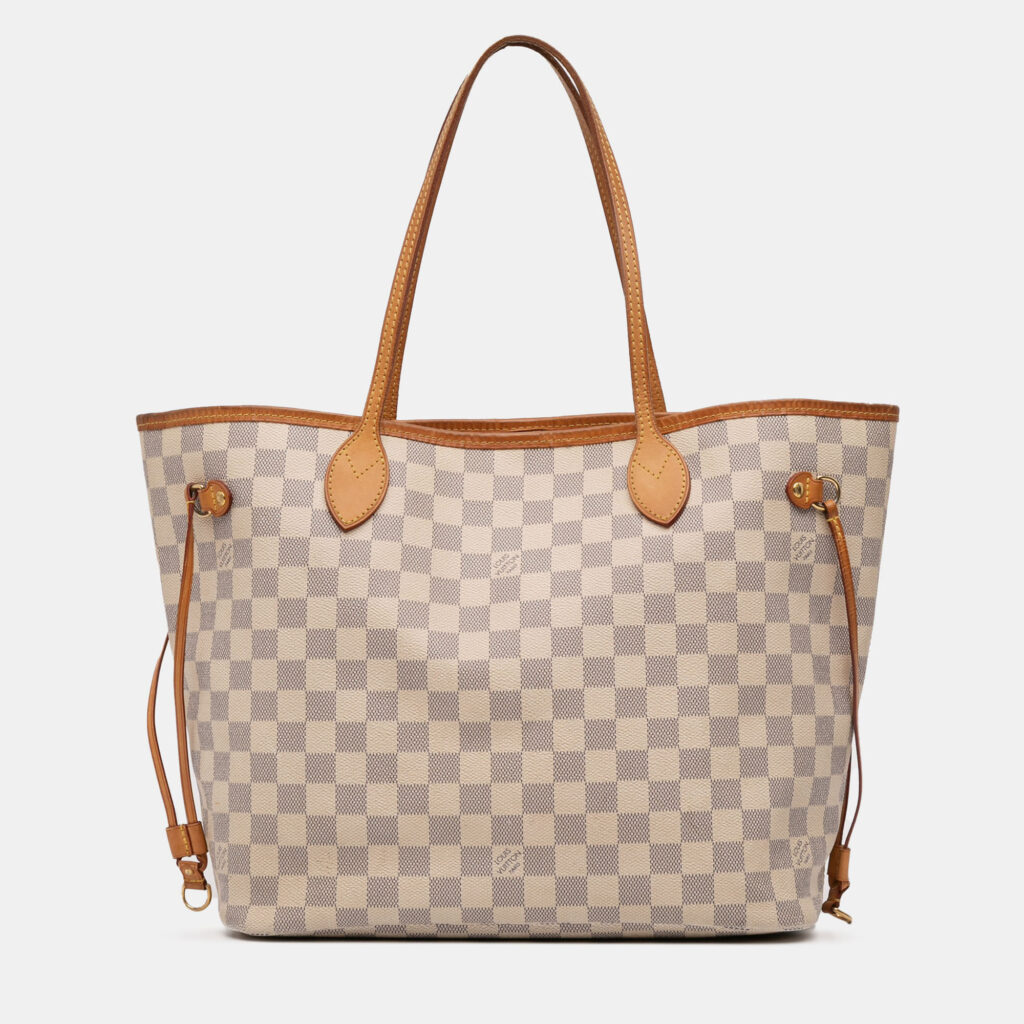 Louis Vuitton Neverfull MM Damier Azur Canvas Tote Bag Louis Vuitton Neverfull MM Damier Azur Canvas Tote Bag