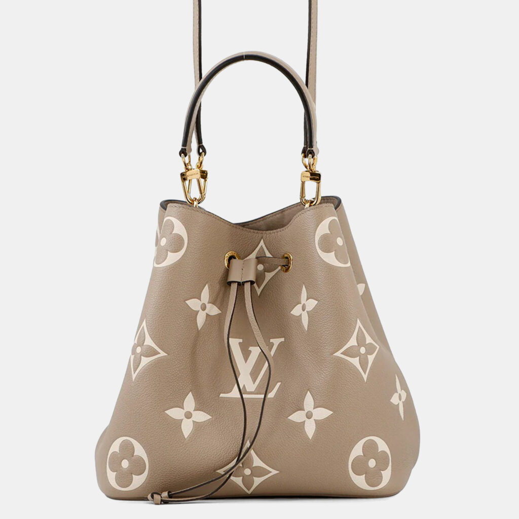 Louis Vuitton Neonoe MM Tourterelle Creme Bicolor Monogram Empreinte Leather Shoulder Bag Louis Vuitton Neonoe MM Tourterelle Creme Bicolor Monogram Empreinte Leather Shoulder Bag