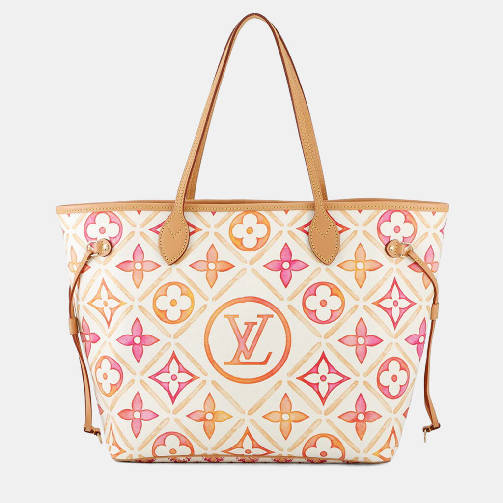 Louis Vuitton Neverfull By The Pool MM Orange Monogram Coated Canvas Tote Bag Louis Vuitton Neverfull By The Pool MM Orange Monogram Coated Canvas Tote Bag