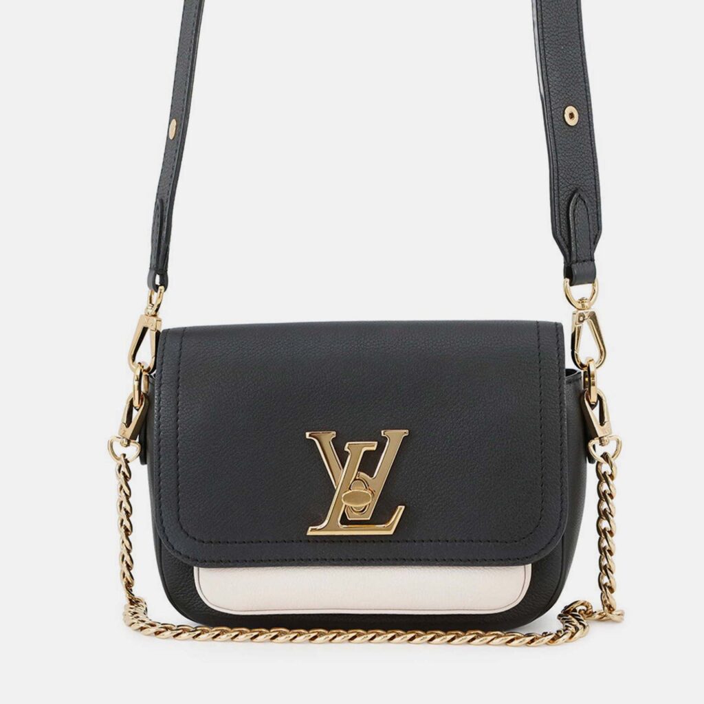 Louis Vuitton Rock Me Tender Black Grained Calfskin Leather Shoulder Bag Louis Vuitton Rock Me Tender Black Grained Calfskin Leather Shoulder Bag