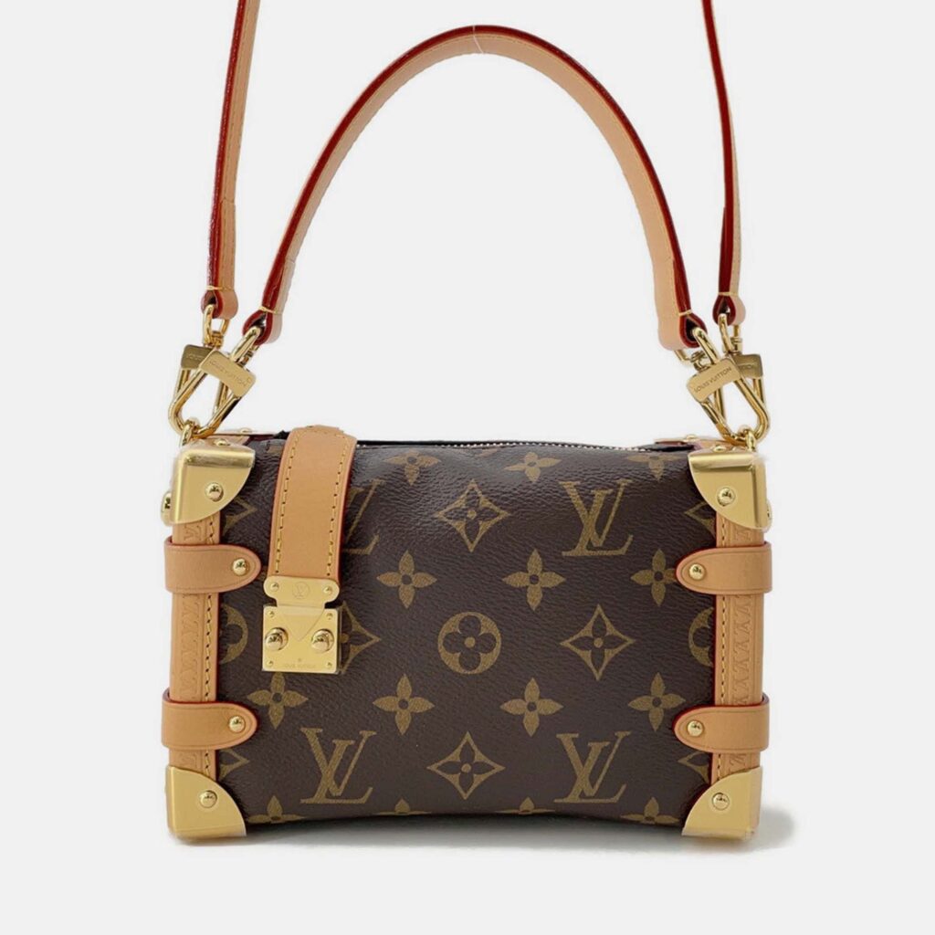 Louis Vuitton Side Trunk PM Brown Monogram Canvas Shoulder Bag Louis Vuitton Side Trunk PM Brown Monogram Canvas Shoulder Bag
