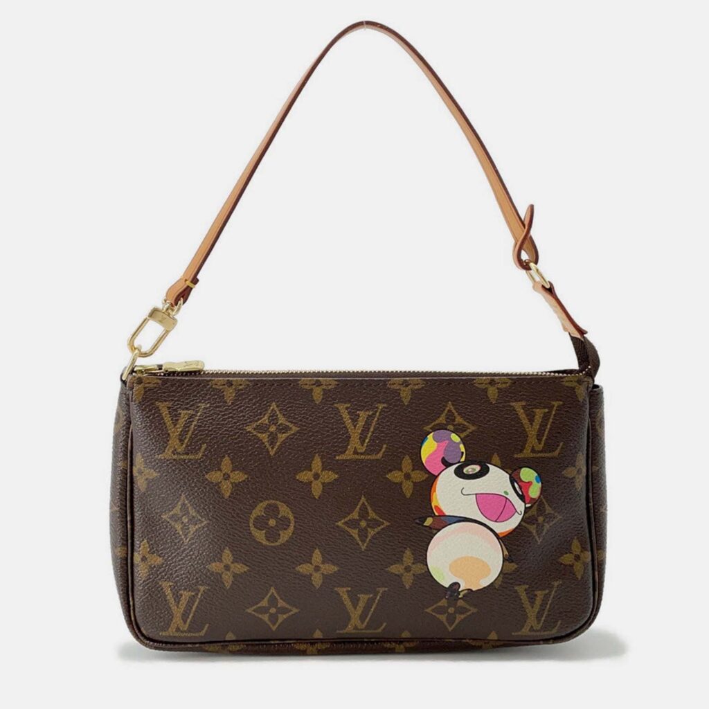 Louis Vuitton Pochette Accessoires Panda Takashi Murakami Brown Monogram Canvas Shoulder Bag