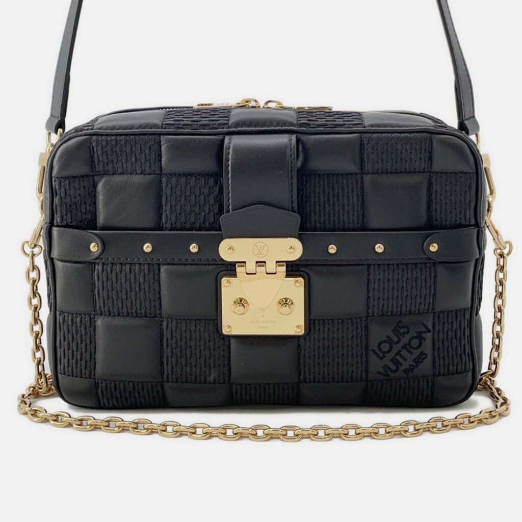 Louis Vuitton Troca MM Black Damier Quilt Leather Shoulder Bag