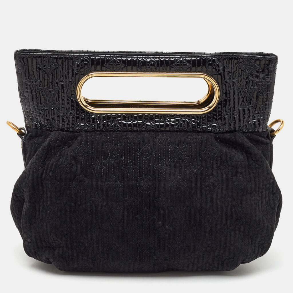 Louis Vuitton Black Suede and Patent Leather Limited Edition Motard Afterdark Bag Louis Vuitton Black Suede and Patent Leather Limited Edition Motard Afterdark Bag