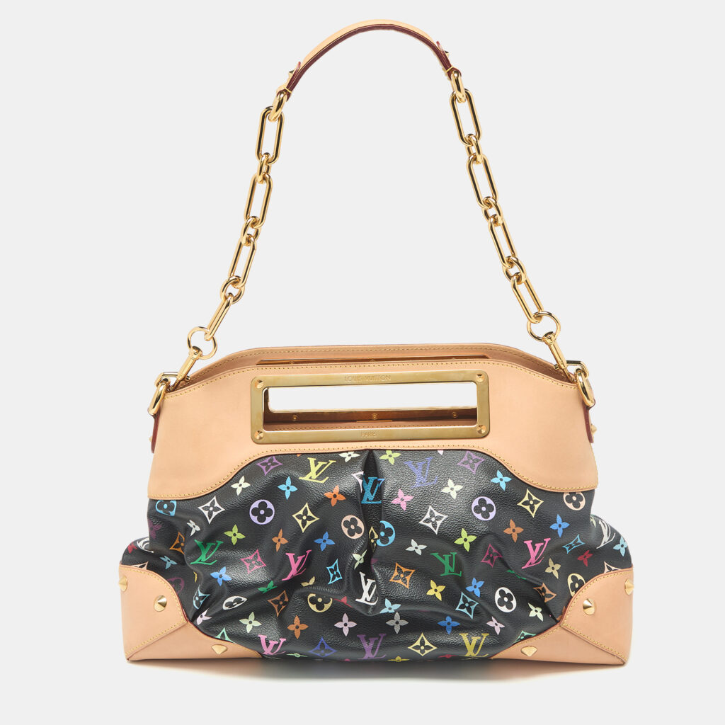 Louis Vuitton Black Monogram Multicolore Canvas Judy GM Bag Louis Vuitton Black Monogram Multicolore Canvas Judy GM Bag