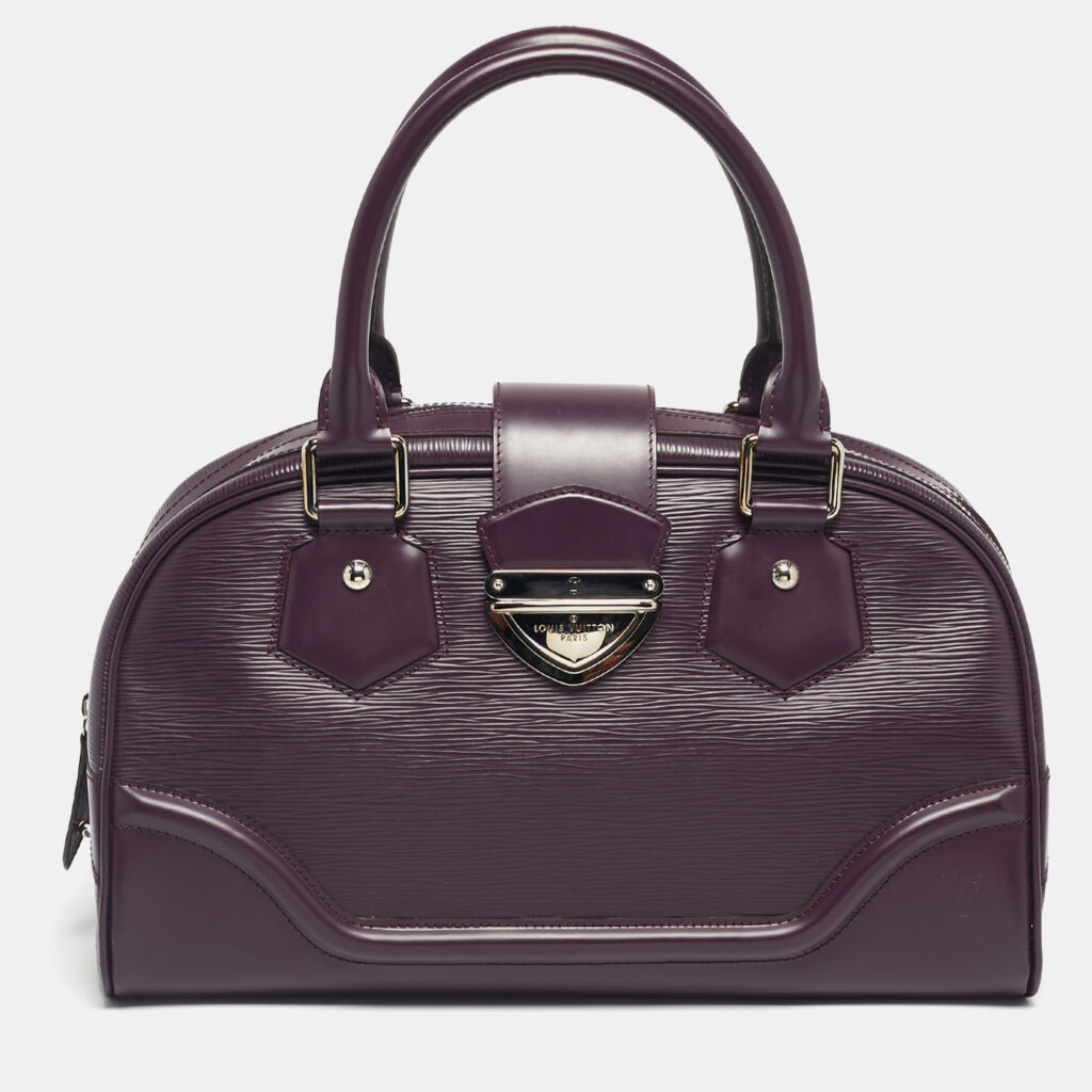 Louis Vuitton Cassis Epi Leather Bowling Montaigne GM Bag Louis Vuitton Cassis Epi Leather Bowling Montaigne GM Bag