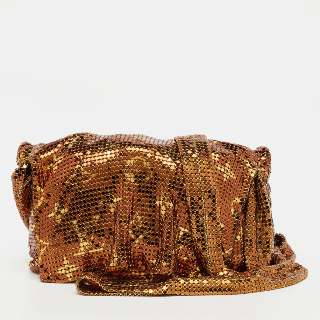 Louis Vuitton Gold Monogram Chainmail Frances Crossbody Bag Louis Vuitton Gold Monogram Chainmail Frances Crossbody Bag