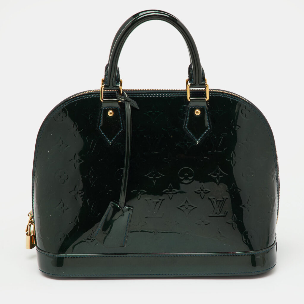 Louis Vuitton Blue Nuit Monogram Vernis Alma PM Bag Louis Vuitton Blue Nuit Monogram Vernis Alma PM Bag
