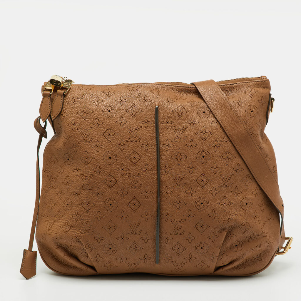 Louis Vuitton Caramel Monogram Mahina Leather Selene GM Bag Louis Vuitton Caramel Monogram Mahina Leather Selene GM Bag