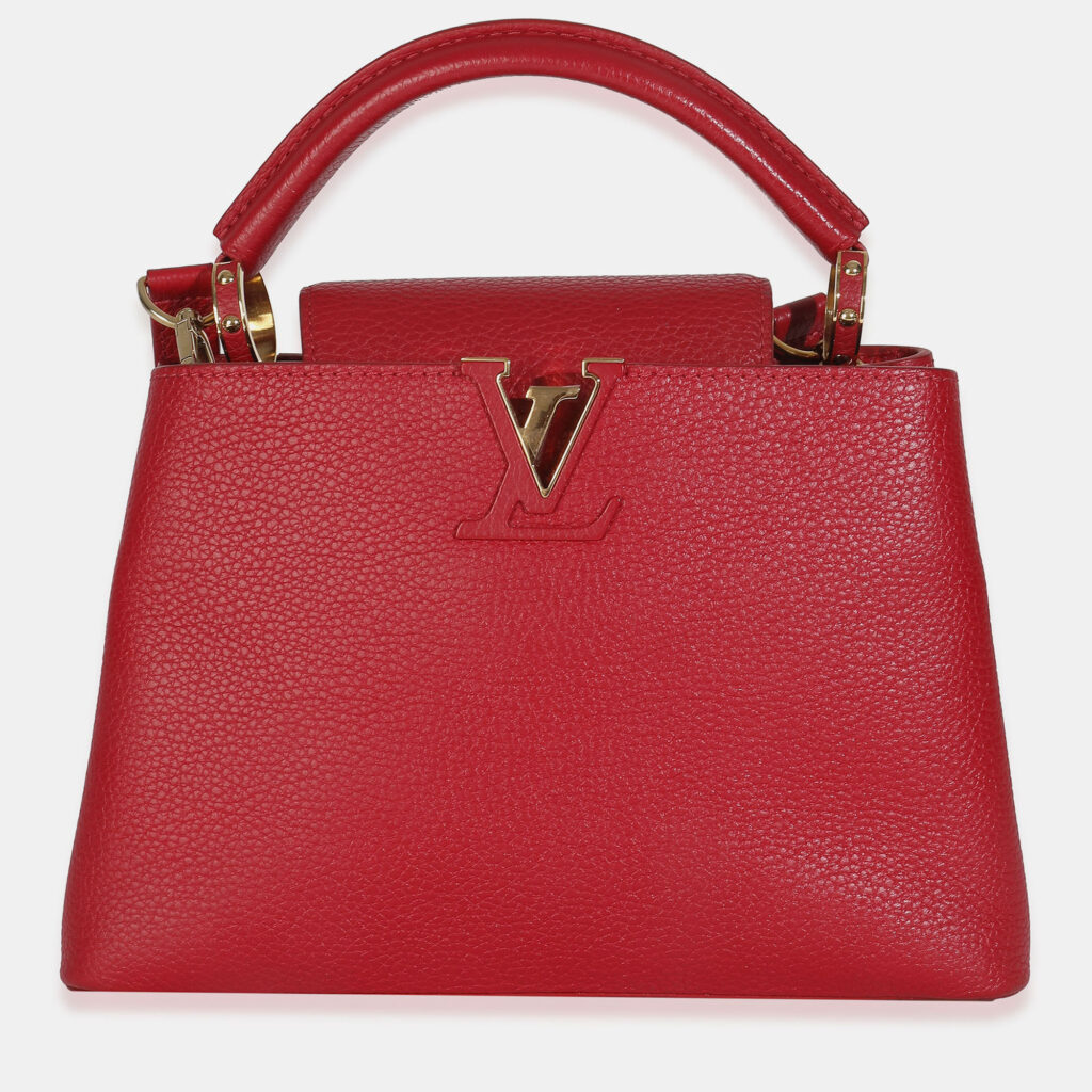 Louis Vuitton Capucines BB Red Taurillon Leather Top Handle Bag Louis Vuitton Capucines BB Red Taurillon Leather Top Handle Bag