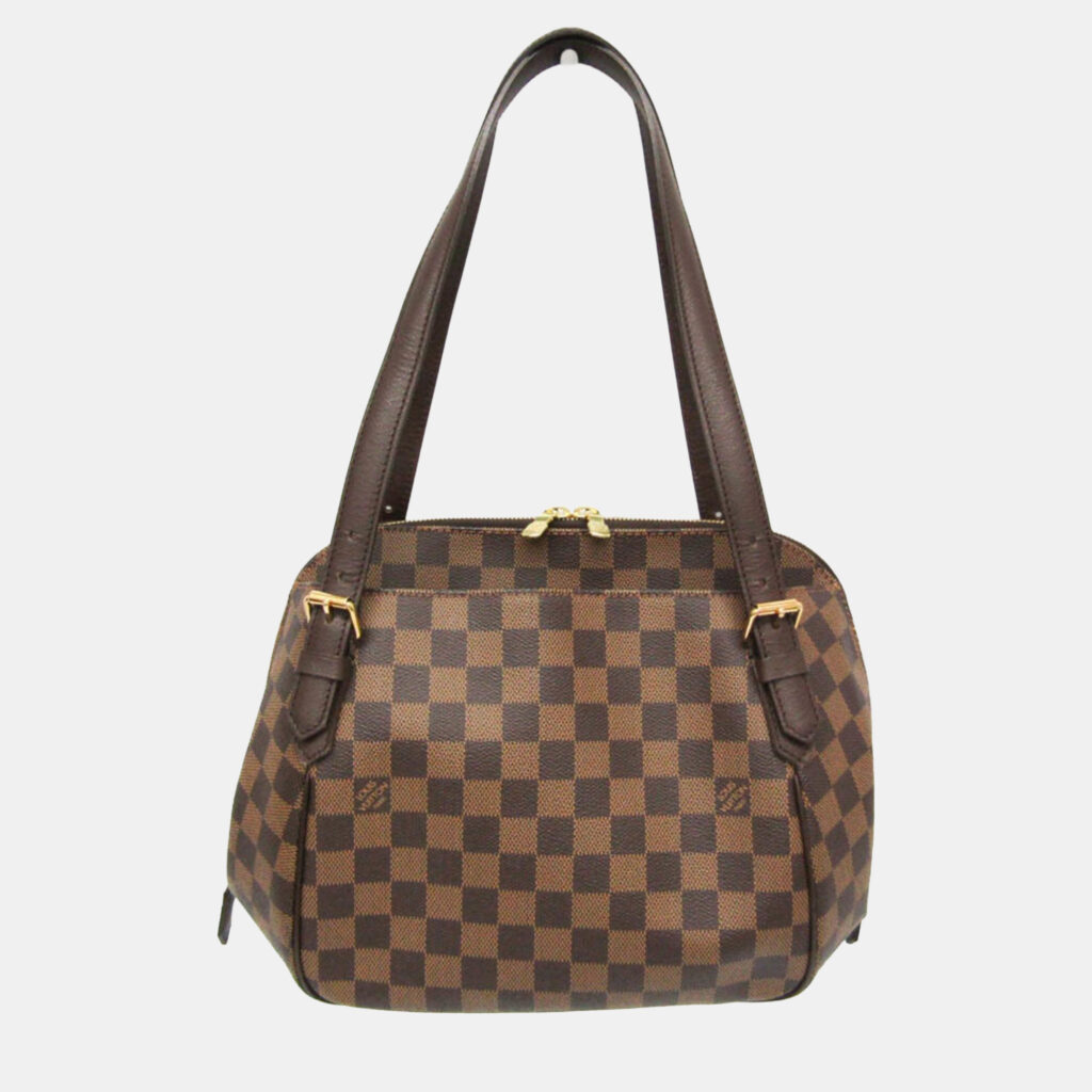 Louis Vuitton Belem MM Brown Damier Ebene Canvas Shoulder Bag