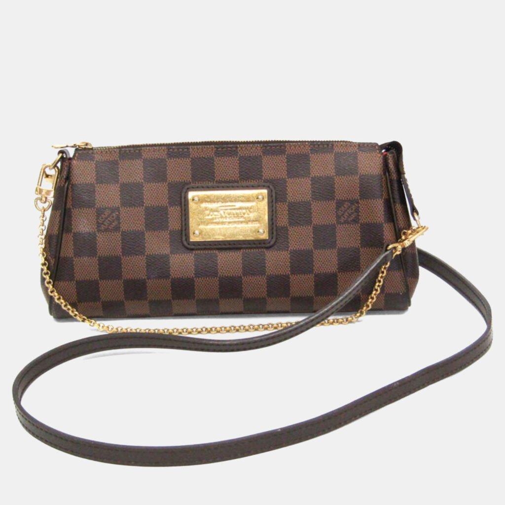 Louis Vuitton Damier Ebene Eva Brown Canvas Shoulder Bag