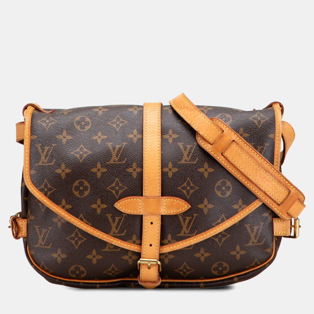 Louis Vuitton Saumur 30 Brown Monogram Canvas Saddle Bag Louis Vuitton Saumur 30 Brown Monogram Canvas Saddle Bag