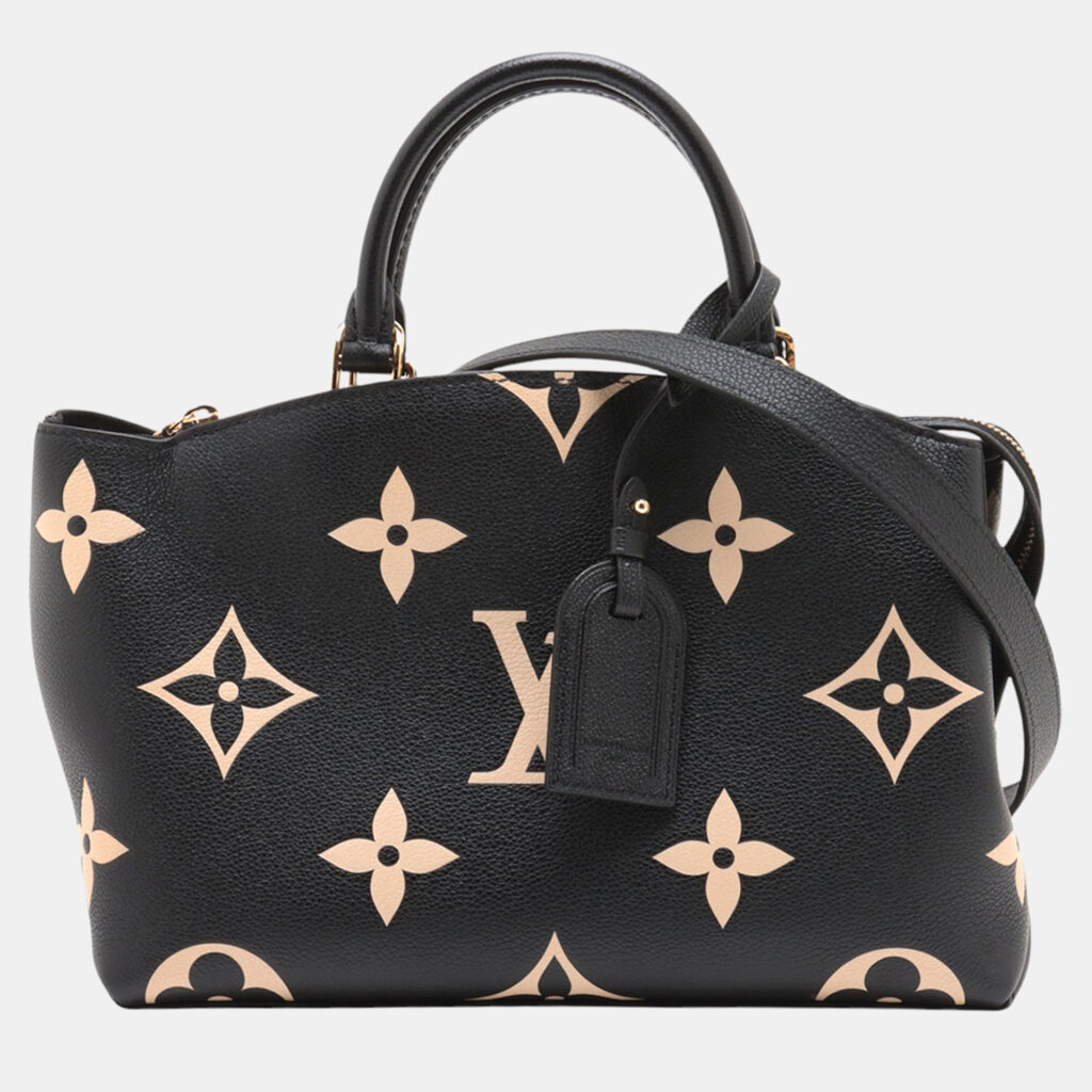 Louis Vuitton Petit Palais Bicolor Monogram Empreinte Giant Leather Top Handle Bag Louis Vuitton Petit Palais Bicolor Monogram Empreinte Giant Leather Top Handle Bag