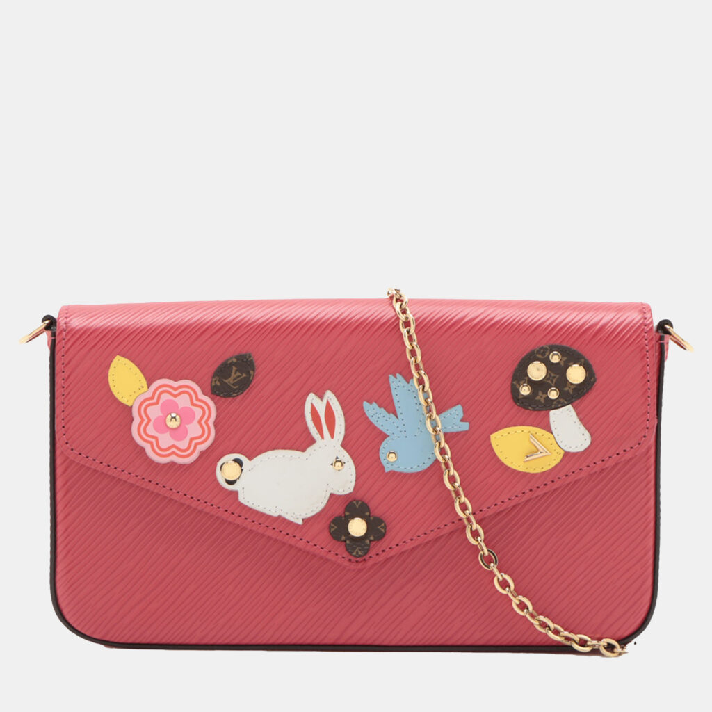 Louis Vuitton Pochette Felicie Patchwork Epi Leather Wallet on Chain Bag Louis Vuitton Pochette Felicie Patchwork Epi Leather Wallet on Chain Bag