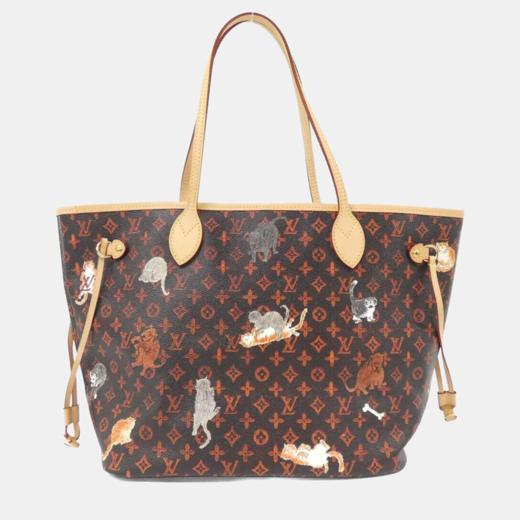 Louis Vuitton Catgram Neverfull MM Multicolor Monogram Canvas Tote Bag Louis Vuitton Catgram Neverfull MM Multicolor Monogram Canvas Tote Bag