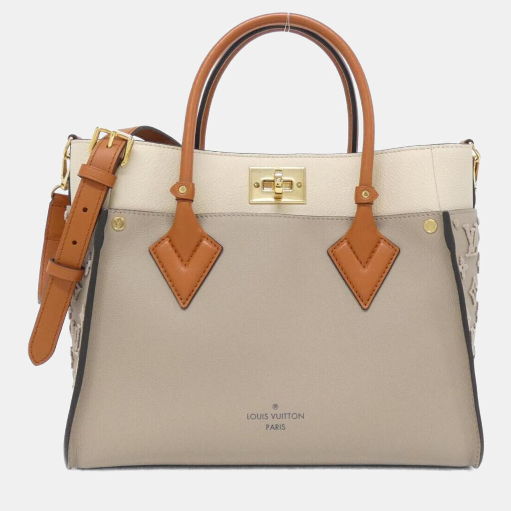 Louis Vuitton On My Side MM Calfskin Leather Top Handle Bag Louis Vuitton On My Side MM Calfskin Leather Top Handle Bag