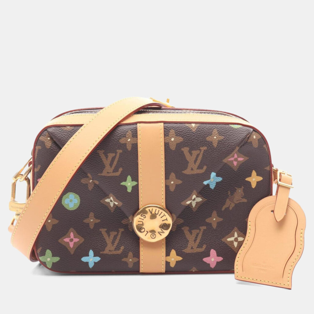Louis Vuitton Monogram Envelope Brown Multicolor Coated Canvas Leather Messenger Bag Louis Vuitton Monogram Envelope Brown Multicolor Coated Canvas Leather Messenger Bag