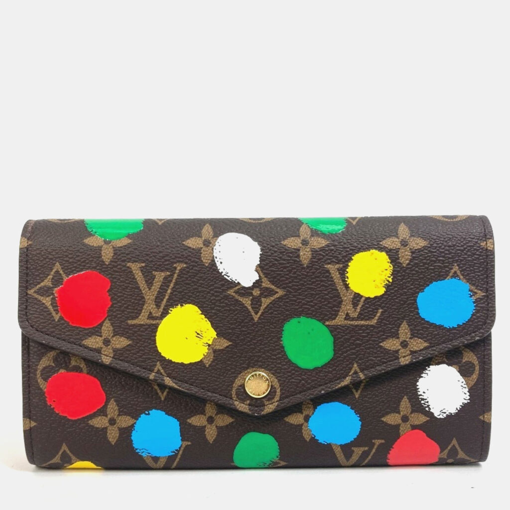 Louis Vuitton Monogram Portefeuille Sarah NM Brown Canvas Bifold Long Wallet
