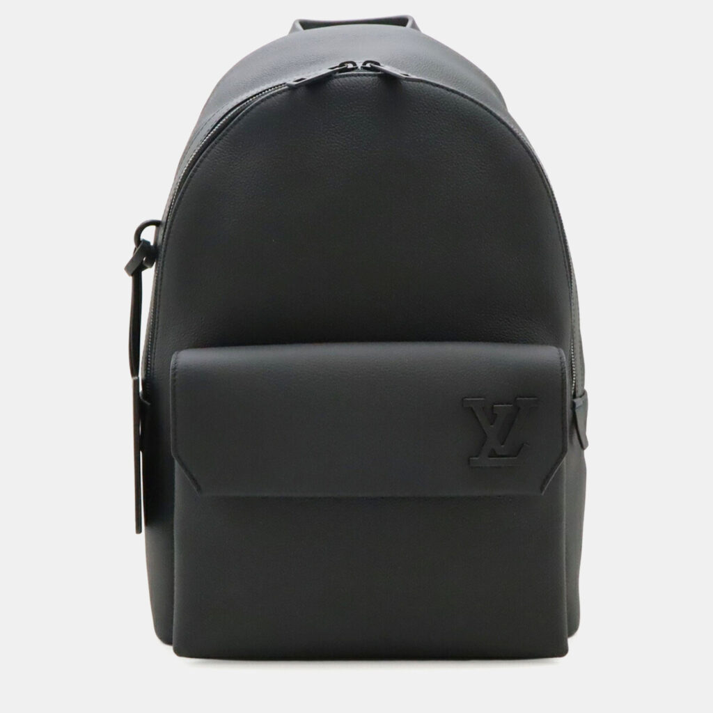 Louis Vuitton Aerogram Takeoff Black Calfskin Leather Backpack Louis Vuitton Aerogram Takeoff Black Calfskin Leather Backpack
