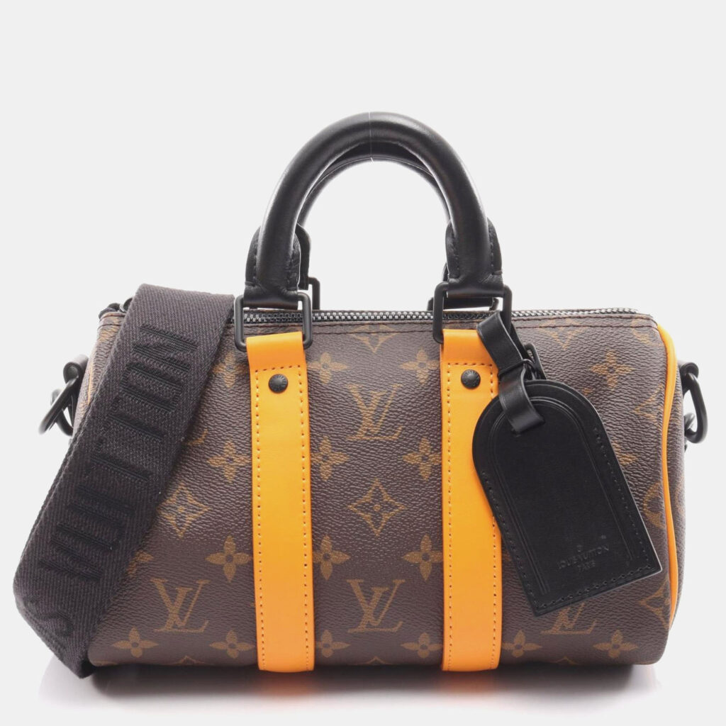 Louis Vuitton Keepall Bandouliere Monogram Macassar 25 Brown Coated Canvas Leather Duffel Bag Louis Vuitton Keepall Bandouliere Monogram Macassar 25 Brown Coated Canvas Leather Duffel Bag