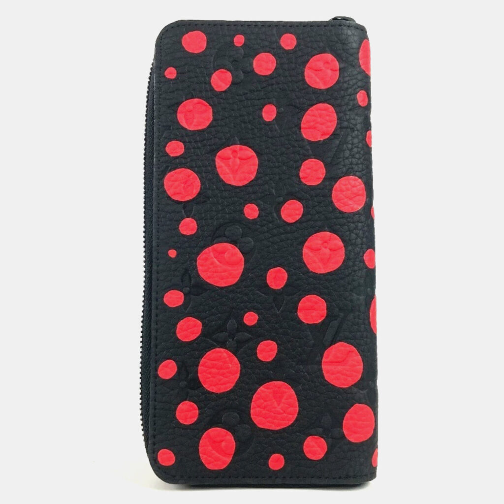 Louis Vuitton Monogram Empreinte Zippy Vertical Black Red Leather Long Wallet