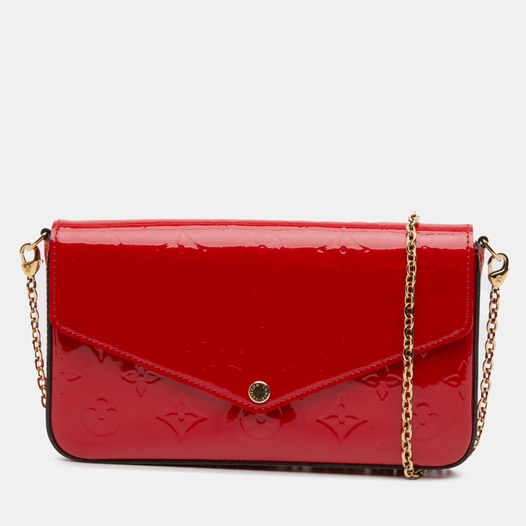 luxury-women-louis-vuitton-used-handbags-p1237187-009-1.jpg Louis Vuitton Pochette Felicie Monogram Vernis Leather Wallet on Chain