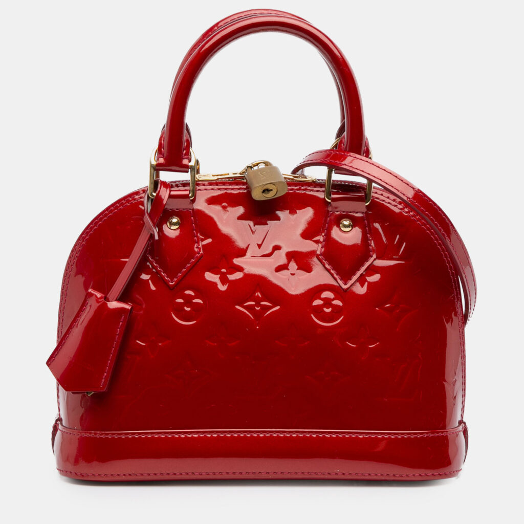 Louis Vuitton Alma BB Monogram Vernis Leather Top Handle Bag Louis Vuitton Alma BB Monogram Vernis Leather Top Handle Bag