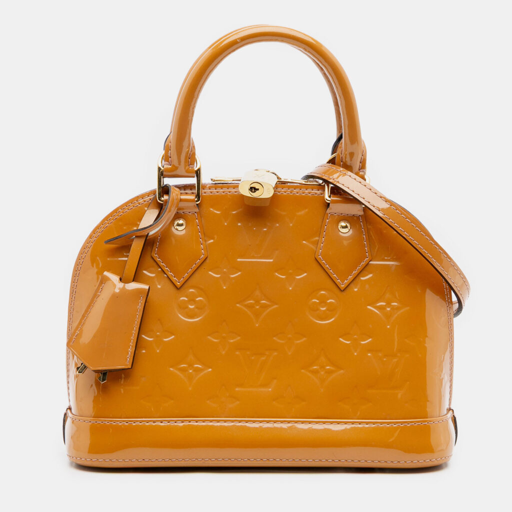 Louis Vuitton Alma BB Monogram Vernis Leather Top Handle Bag Louis Vuitton Alma BB Monogram Vernis Leather Top Handle Bag