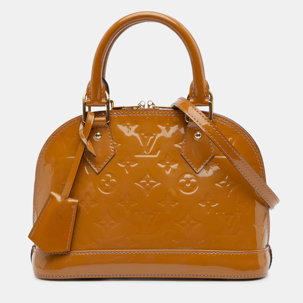 Louis Vuitton Alma BB Monogram Vernis Leather Top Handle Bag Louis Vuitton Alma BB Monogram Vernis Leather Top Handle Bag
