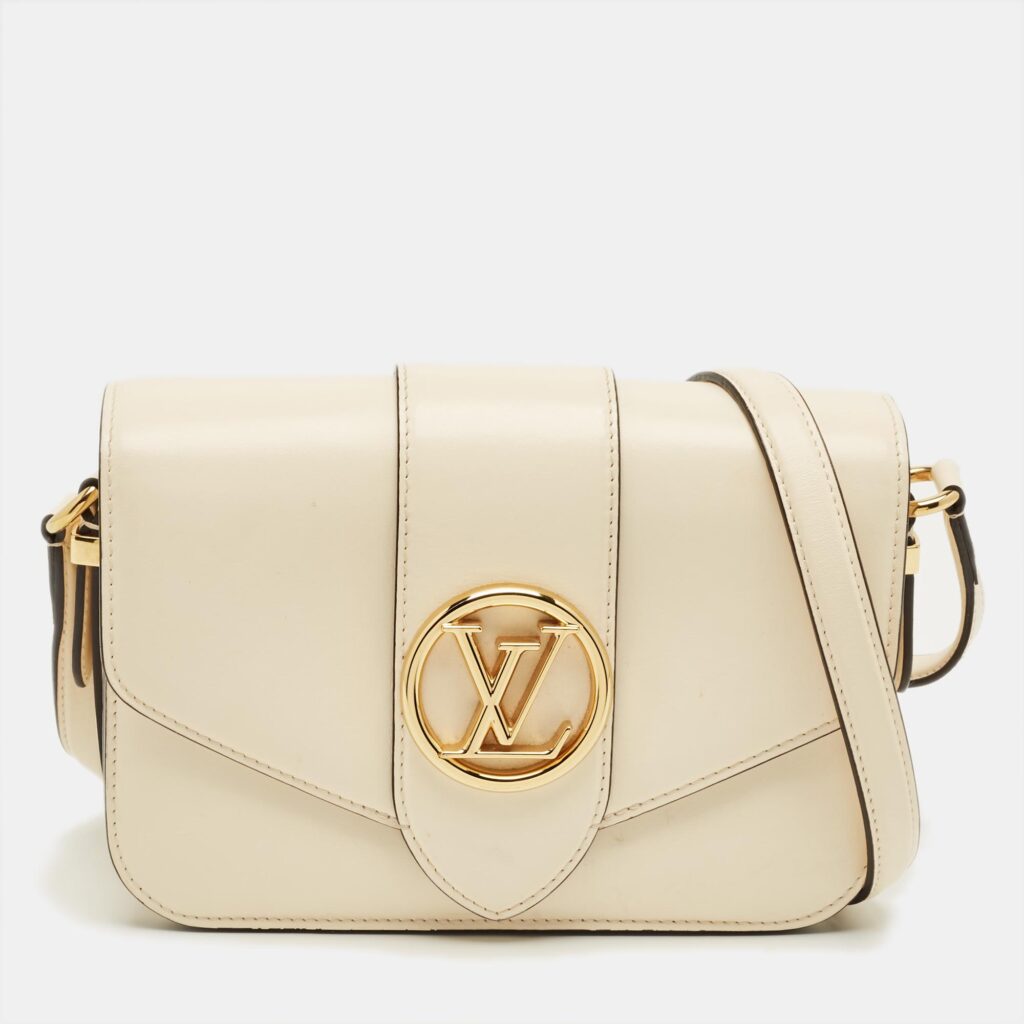 Louis Vuitton Cream Leather LV Pont 9 Bag Louis Vuitton Cream Leather LV Pont 9 Bag
