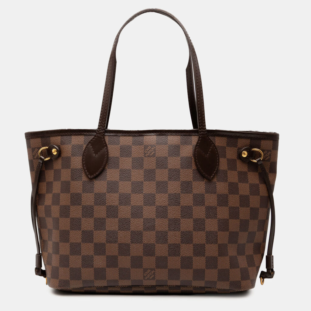 Louis Vuitton Neverfull PM Brown Damier Ebene Canvas Tote Bag Louis Vuitton Neverfull PM Brown Damier Ebene Canvas Tote Bag