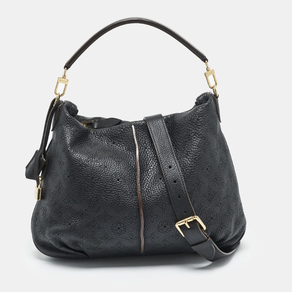 luxury-women-louis-vuitton-used-handbags-p1237293-001-1.jpg Louis Vuitton Black Monogram Mahina Leather Selene PM Bag