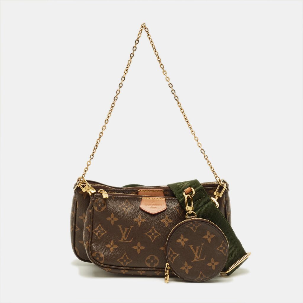 Louis Vuitton Khaki Monogram Canvas Multi Pochette Accessories Bag Louis Vuitton Khaki Monogram Canvas Multi Pochette Accessories Bag