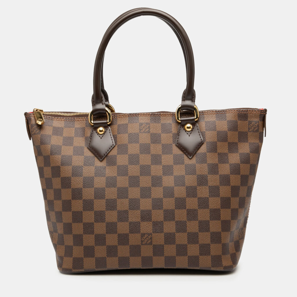 Louis Vuitton Saleya PM Brown Damier Ebene Canvas Tote Bag Louis Vuitton Saleya PM Brown Damier Ebene Canvas Tote Bag