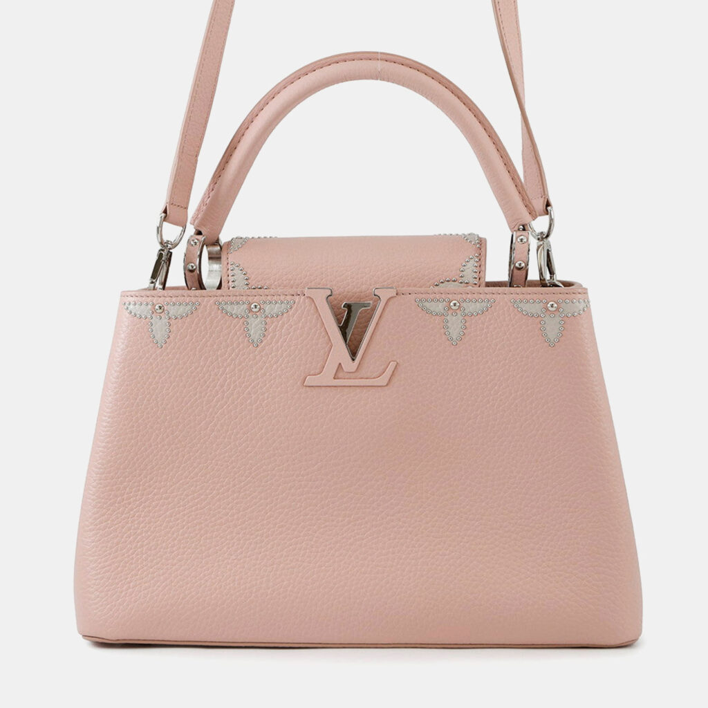 Louis Vuitton Capucines PM Pink Taurillon Leather Top Handle Bag Louis Vuitton Capucines PM Pink Taurillon Leather Top Handle Bag