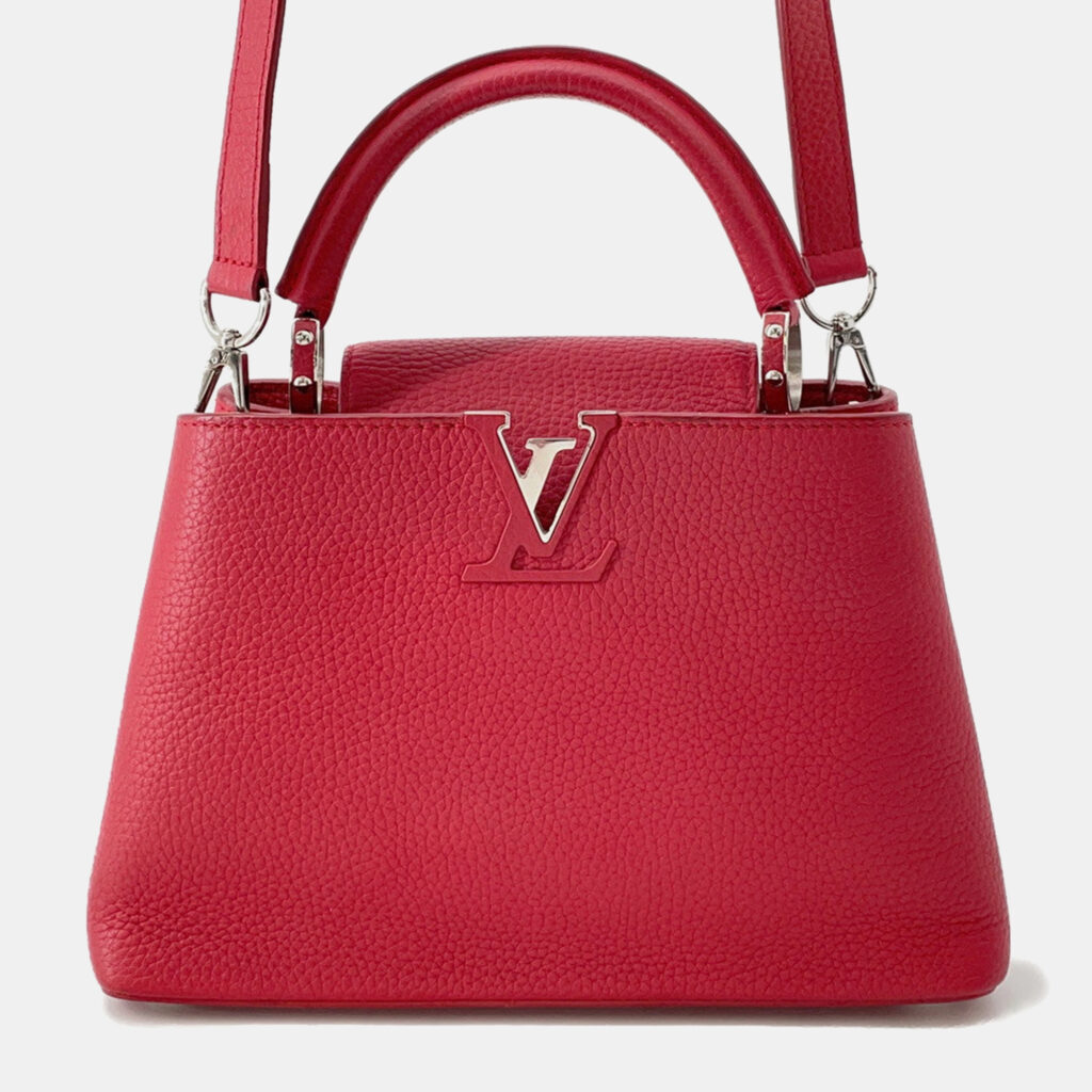 Louis Vuitton Capucines BB Red Taurillon Leather Top Handle Bag