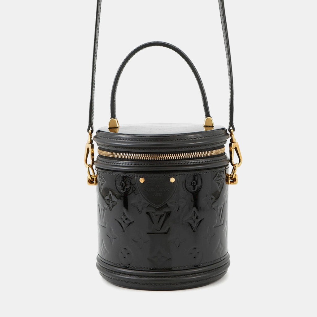 Louis Vuitton Cannes PM Black Monogram Vernis Leather Top Handle Bag