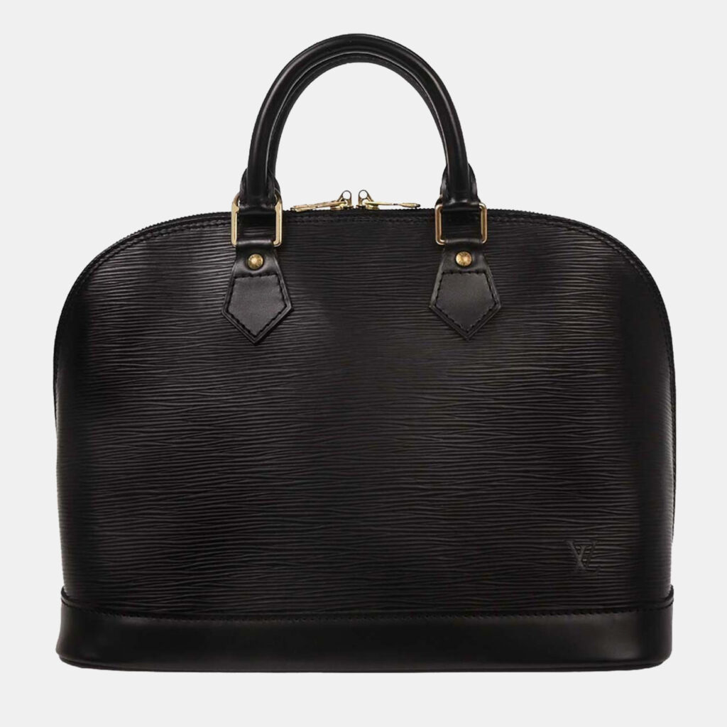 Louis Vuitton Alma Black Epi Leather Top Handle Bag Louis Vuitton Alma Black Epi Leather Top Handle Bag